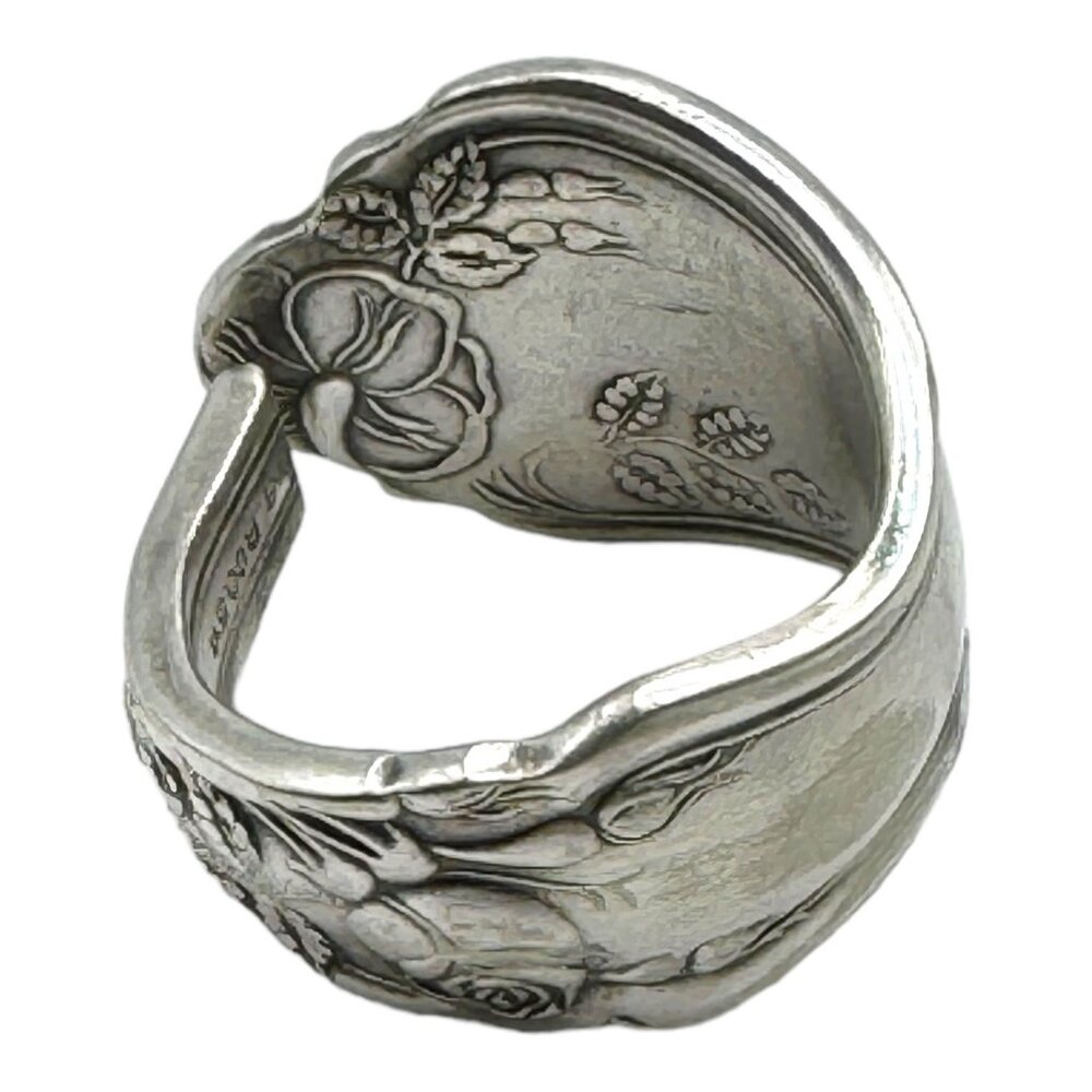 Artisan Spoon Ring Made from ANTIQUE ROCKFORD S.P. CO. 5 Star SILVERPLATE Spoon - Picture 5 of 16